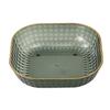 Prato de plástico criativo para cuspir ossos doméstico com base, bandeja para petiscos, bandeja para bolo de frutas, prato para resíduos, prato dourado a quente