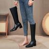 Botas de montaria femininas estilo britânico 2024 novas salto grosso salto alto pequeno outono e inverno mostrar botas de cavaleiro altas moda