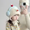 Chapéus de Proteção Auricular para Crianças, Chapéus de Pelúcia Frutados Estilo Doce para Bebês, Espessados com Lã, Chapéus para Meninos e Meninas Atacado Transfronteiriço