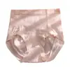 Calcinha feminina de cintura alta, com efeito 3D de levantamento de quadril, cor sólida, brilhante, em estoque, cor Morandi, sem costura, com efeito de contração abdominal, para quadril, atacado
