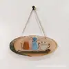 Arte de Pared de Gato de Vidrio Marino Nuevo Producto Transfronterizo Colgante de Pared de Gato de Vidrio Marino Exquisito Decoración del Hogar
