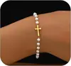 Pulsera de Perlas Personalizada de Nuevo Estilo Transfronteriza Europea y Americana 2025 Colgante Redondo Ajustable Diseño Simple Personalizado Joyería
