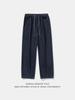 Jeans Vintage de Mezclilla Cruda con Dobladillo Plegado 2025 Primavera Nuevo Estilo Cordón Único Holgados Estilo Americano Pantalones Largos Q