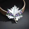 Broche de Folha de Bordo da Sorte de Alta Qualidade para Mulheres, Temperamento Luxuoso, Broche de Pérola Artificial e Madrepérola, Exquisiteiro Acessório de Alfinete de Moda para Terno