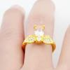 Anillo de Abeja de Citrino de Moda Nueva de Weizhuang Abierto Ajustable para Mujer W134