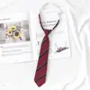 Estudiante Jk Estilo Universitario Corbata Corta Rayada Estilo Japonés Jk Nueva Versión Coreana Roja Boda Negro Puro Corbata de Mujer