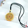 Pingente Circular Perfeitamente Trabalhado em Ouro Areia com Bússola em Filigrana Oca Banhada a Ouro, Estilo Chinês Retrô Leve Luxo Versátil Corrente para Clavícula