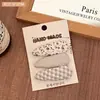 Nuevos pasadores de tela color café, versátiles y lindos, adecuados para niñas, elegantes pasadores para flequillo, pasadores laterales y elegantes accesorios para el cabello