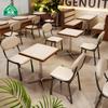 Mesa e Cadeiras de Jantar Modernas Minimalistas, Conjunto de Mesa e Cadeiras de Jantar Ocidental Leve, Mesa e Cadeiras Simples Estilo Coreano para Cafeteria de Chá com Leite e Café