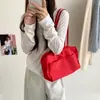 Bolso tipo Boston ligero y sencillo de nailon para mujer, estilo coreano, nuevo, de gran capacidad, moderno y versátil, bolso de hombro casual