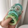 Estilo Coreano Niña Alta Calidad Uva Coco Ola Punto Línea Telefónica Anillo para el Cabello Verano Fresco Todo Fósforo Cuerda para la Cabeza Goma Sin Costuras Tendón