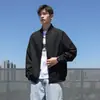 Jaqueta casual da moda para homens, nova moda primavera e outono 2026, gola alta, corte solto, jaqueta estilosa e versátil para homens jovens e de meia-idade