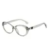 Óculos Retro Olho de Gato Coração Oval Aro Grosso Pretos para Mulheres com Miopia Podem Ser Equipados com Armações para Miopia de Receita Lentes Normais