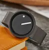Reloj de concepto coreano con correa de malla tejida, reloj giratorio para niños y niñas, reloj de correa de acero unisex de moda, reloj de comercio exterior