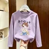 Camiseta básica estilo coreano para bebês e crianças, algodão puro moderno, fina e estilosa para primavera e outono, roupa infantil versátil, camiseta de manga longa para meninos