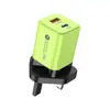 Cargador de Teléfono Móvil Europeo y Americano Macarrón Nuevo A+C Transfronterizo Cabeza de Carga Rápida de Doble Puerto Estándar Británico Qc3.0+Pd38W