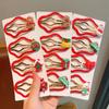 Adorno Navideño para la Cabeza de Niños Horquilla Nube Hueca Serie Roja para Niña Horquilla Estrella Accesorios Festivos para el Cabello de Niña