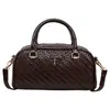 Bolso Boston Tejido a Mano Nuevo de Verano 2026 con Logo en la Esquina, Bolso Almohada Vintage, Bolso de Hombro y Cruzado de Moda