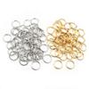 100-200/Paquete 3-10mm Acero Inoxidable Argolla de Salto Anillo Frotador DIY Aretes Pulsera Collar Accesorios