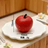 Maçã de Resina Simulada Loja de Frutas Comida e Brincadeira Decoração Paisagem em Miniatura Chaveiro DIY Presilha de Cabelo Elástico de Cabelo
