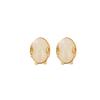 Aretes Yuebao Jewelry S925 Plata Esterlina Chapado en Oro Jade Hetian, Moda Vintage, Aretes de Plata Ruyi Elegantes y Simples con Forma de Huevo