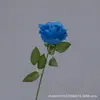 Flor Artificial Rosa Redonda de Cabeça Única Rosa de Seda Adereços para Cenário de Casamento Decoração de Vitrine de Shopping Entrega Direta da Fábrica