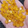 Topázio Flor de Quatro Pétalas Jade Contas Espalhadas Jade Amarelo Óleo de Galinha Quartzo Rocha Jade Conta Espaçadora Acessórios de Joalheria Contas de Jade Feitas à Mão