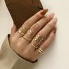 Comércio Exterior Novo Anel de Diamante Borboleta Lote Misto Anel de Pérola Feminino Nicho High-End Conjunto de Anéis Articulados Conjunto de 9 Peças