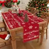 Conjunto de Toalha de Mesa Novo Transfronteiriço Decoração de Mesa para Feriado de Natal Conjunto de Bandeira de Mesa Jogos Americanos Bandeira de Mesa 2026 Amazon