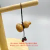 Madera de Melocotón Natural Colgante de Teléfono Móvil Calabaza Fulu Colgante de Grulla para Llaves Artesanías Protectoras para Parejas