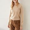 Otoño e Invierno Primera Línea Listo para Usar Suéter Seamless 100% Cachemira Ligera para Mujer Cuello Redondo Suéter de Terciopelo Jersey Delgado Camiseta Base para Mujer