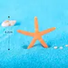 Mini estrella de mar colorida de cinco puntas, manualidades de resina para paisajes en miniatura, decoraciones para acuarios, accesorios para elementos acuáticos de peceras