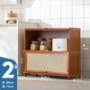 Estante de almacenamiento de cocina, gabinete de almacenamiento multicapa con puerta, gabinete multifuncional para cuencos, palillos, platos y ollas, gabinete de almacenamiento para electrodomésticos