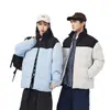 Casaco acolchoado de algodão com grafeno de marca da moda masculino inverno estilo coreano solto casaco acolchoado de algodão para casal jaqueta acolchoada de algodão espessa e quente casaco da moda