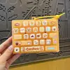 Nuevo llavero de dibujos animados de 26 teclas para aliviar el estrés, lindo juguete con botón de panda, colgante para mochila de estudiante, pequeño regalo al por mayor