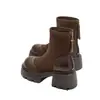 Botas Martin Vintage para Mulheres Outono e Inverno 2025 Mais Vendidas Estilo Britânico Botas Curtas Aumento de Altura com Solado Grosso Afuniladas com Forro de Lã Quentes