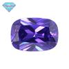 Huagang gema gorda retangular roxo azul zircão pedra nua atacado roxo azul travesseiro em forma de pontiagudo gema colorida cz