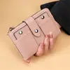 Bolsa de monedas retro de dos pliegues para mujer al por mayor de fábrica, tarjetero multifuncional para múltiples tarjetas, billetera mini de moda simple para mujer