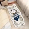 Fábrica de alfombras de cachemir con diseño de gato, venta al por mayor, para sala de estar, dormitorio, alfombra lavable a máquina, linda alfombra de dibujos animados para ventana salediza, manta para mesita de noche