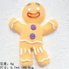 Acessórios de Resina de Biscoito Homem de Gengibre Realista Grande e Pequeno Peças para Decoração de Natal de Grampo de Cabelo Pingente Capa de Celular DIY