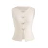 Ropa de Mujer de Comercio Exterior Transfronterizo Amazon 2025 Verano Estilo Europeo y Americano Estilo Commuter Chaleco Abertura Top sin Mangas para Mujer