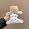 Pinza para el pelo de felpa de dibujos animados para niñas, Pasador de panda, Accesorio para el pelo infantil, Pinza de tiburón de felpa para niñas