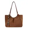Bolso tote retro de gamuza casual de alta gama para mujer, nuevo 2026, bolso de hombro simple y moderno de gran capacidad