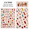 Pegatinas para uñas japonesas relieve caricatura lindas calcomanías graffiti lazo estilo nacional chino pegatinas para uñas venta al por mayor y al por menor