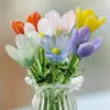 Ornamento de Mesa Flor de Vidro Zibo Feito à Mão, Buquês de Flores Simuladas, Decorações de Escritório de Alto Padrão, Presentes de Aniversário