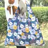 Bolsa de Supermercado Estilo Hong Kong, Bolsa de Tela Ecológica para Compras, Plegable, Portátil, Gran Capacidad, Diseño de Dibujos Animados en Oxford
