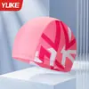 Touca de natação masculina e feminina à prova d'água Head-up Cabelo comprido Proteção especial para os ouvidos Natação infantil Chapéu Confortável Pano Cap terno