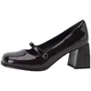 Zapatos Mary Jane retro de correa única con tacón grueso Diseño Otoño/Invierno Sensación de tacón alto 2026 Nuevo estilo de nicho Versión coreana