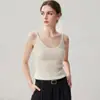 Camisola fina listrada de cashmere com alça fina para mulheres, colete sem mangas com decote V para outono e inverno, caimento justo, que abraça o corpo, para vestir por cima, lingerie sexy
