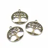 Suministro Transfronterizo Árbol Hueco de la Vida Árbol de Dinero Navideño Pulsera Collar Aleación Accesorios de Joyería DIY 24*23mm